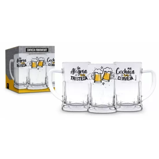 CANECA VIDRO 565ML - NA CACHAÇA E NA CERVEJA