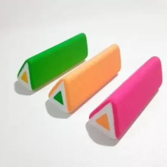 BORRACHA TRIANGULAR NEON