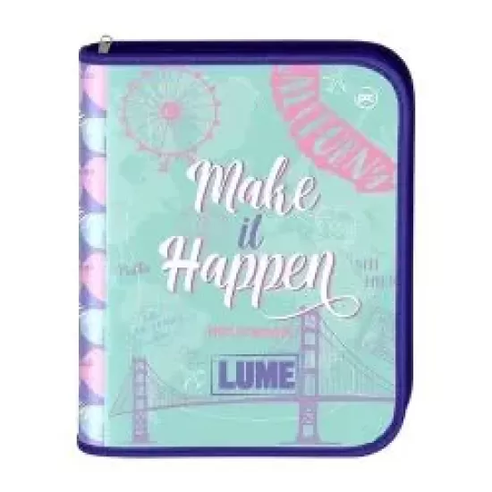 CADERNO ARGOLADO MAKE IT HAPPEN LUME