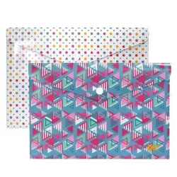 PASTA MALOTE A5 C/ BOTAO SORTIDA