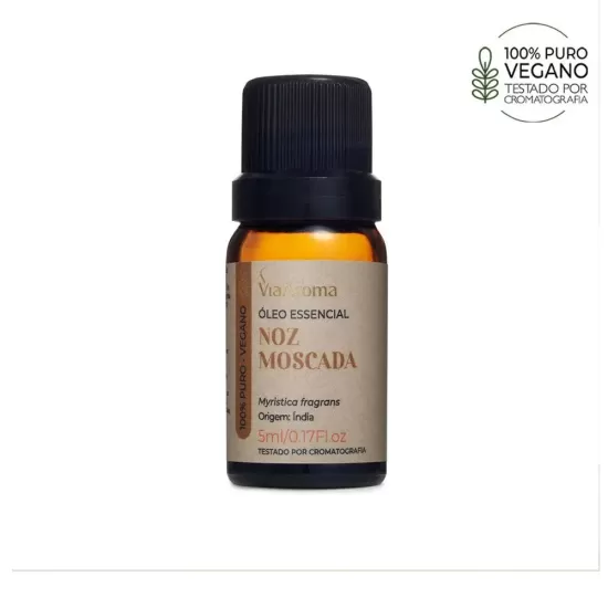 OLEO ESSENCIAL NOZ MOSCADA 5ML - VIA AROMA