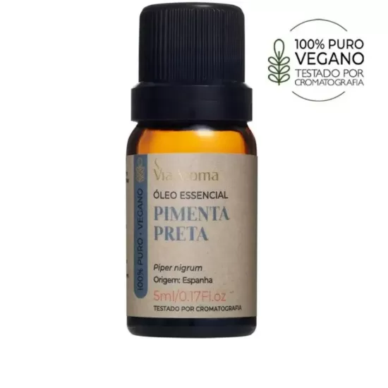 OLEO ESSENCIAL PIMENTA PRETA 5ML - VIA AROMA