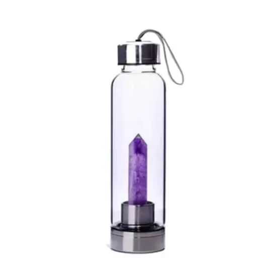 Garrafa de Vidro 500ml - Ametista