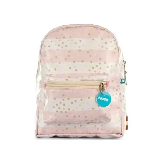 Mini Mochila Estampada Confete Rosa