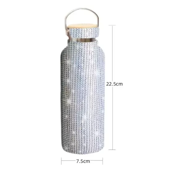 Garrafa Térmica Strass Luxo 500ml