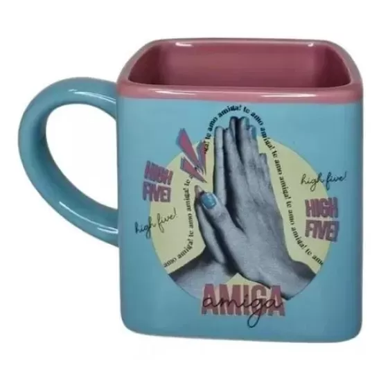 CANECA CUBO 300ML AMIGA HIGH FIVE