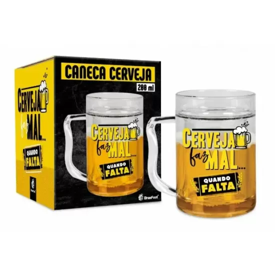 CANECA GEL CERVEJA 200ML - CERVEJA FAZ MAL QUANDO FALTA