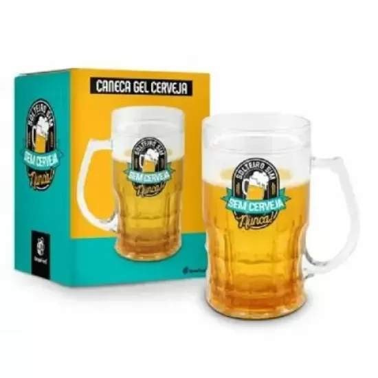 CANECA GEL CERVEJA 450ML - SOLTEIRO SIM