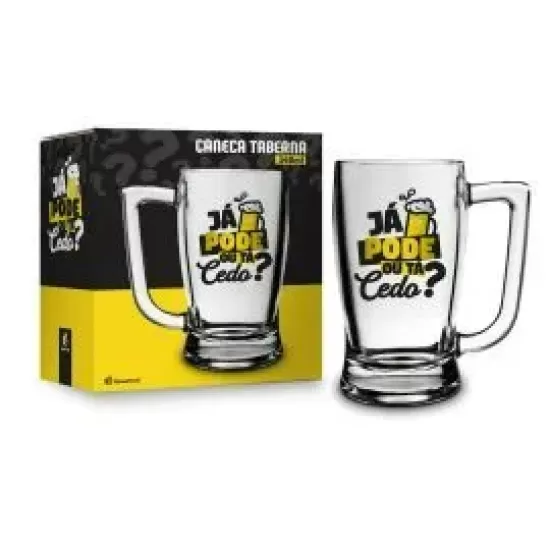 CANECA VIDRO 340ML TABERNA - JA PODE OU TA CEDO