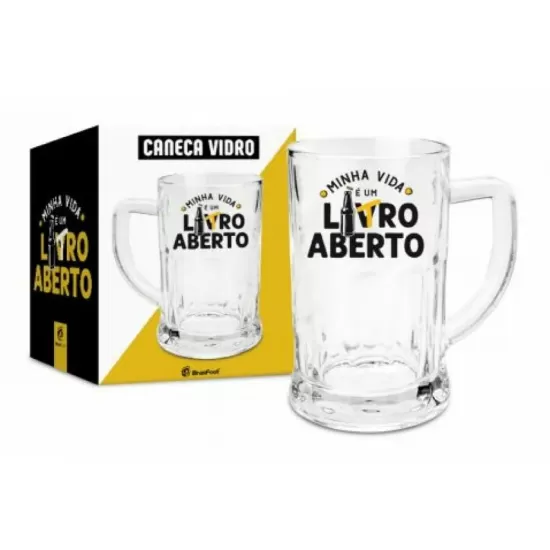 CANECA VIDRO 565ML - LITRO ABERTO