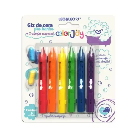 KIT GIZ DE CERA RETRATIL PARA BANHO COLOR JOY