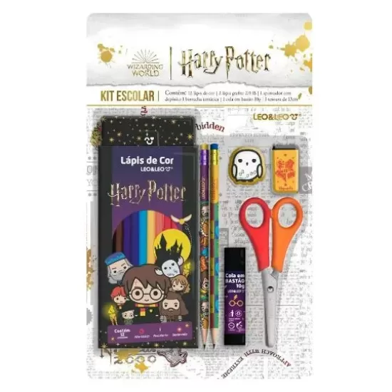 KIT LAPIS DE COR 12 CORES HARRY POTTER