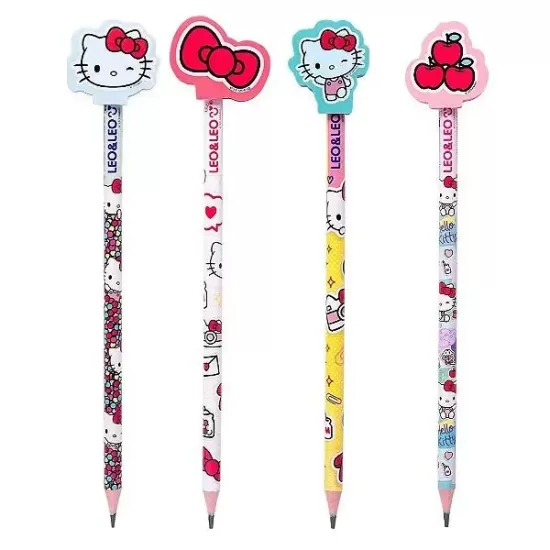 LAPIS HB COM BORRACHA HELLO KITTY