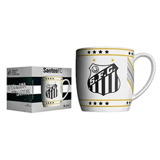 CANECA PORCELANA SANTOS SORTIDA