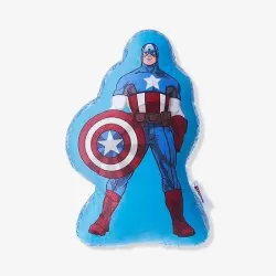 ALMOFADA FORMATO FIBRA CAPITAO AMERICA COM ESCUDO
