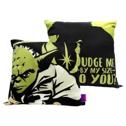 ALMOFADA FIBRA VELUDO 40X40CM MESTRE YODA STAR WARS