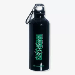 GARRAFA DE ALUMINIO PRETA 500ML C/ MOSQUETAO SONSERINA
