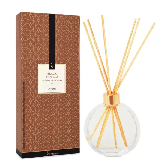 DIFUSOR DE VARETAS 200ML BLACK VANILLA