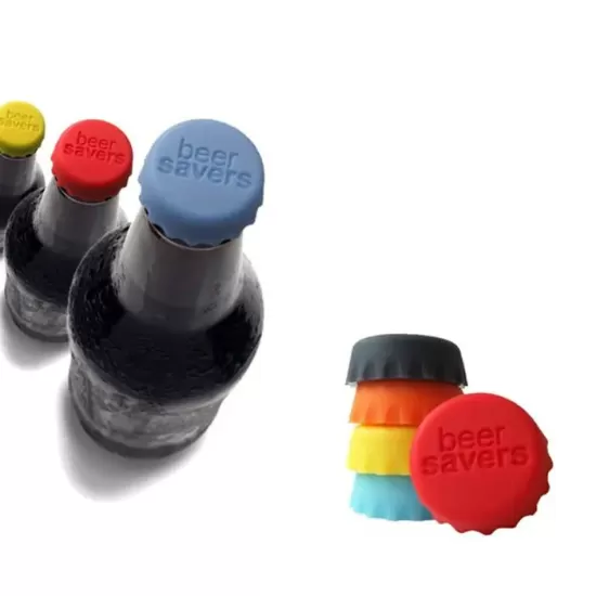 Beer Saver - Tampas de Silicone para Garrafas (6 pcs)